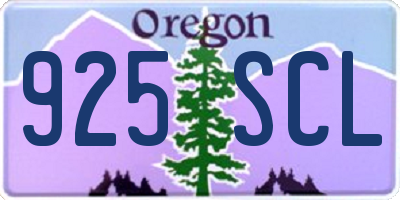 OR license plate 925SCL