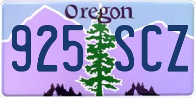 OR license plate 925SCZ