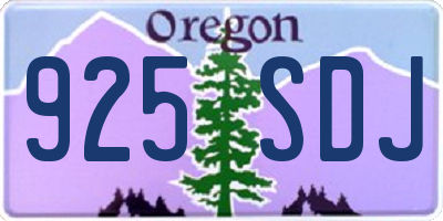 OR license plate 925SDJ