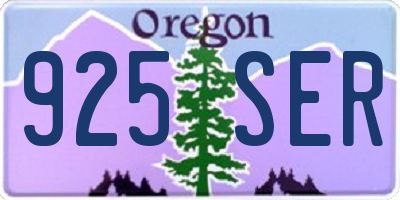 OR license plate 925SER