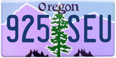 OR license plate 925SEU