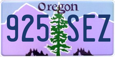 OR license plate 925SEZ