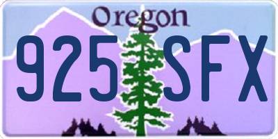 OR license plate 925SFX