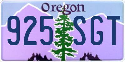 OR license plate 925SGT