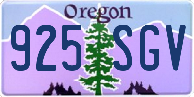 OR license plate 925SGV