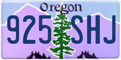 OR license plate 925SHJ