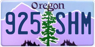 OR license plate 925SHM