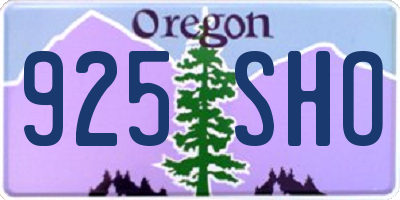 OR license plate 925SHO