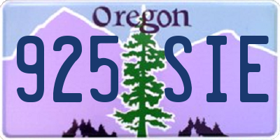 OR license plate 925SIE