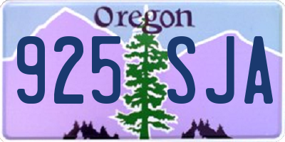 OR license plate 925SJA