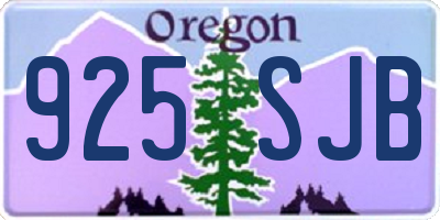OR license plate 925SJB
