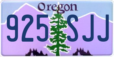 OR license plate 925SJJ