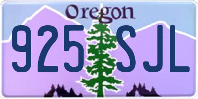 OR license plate 925SJL