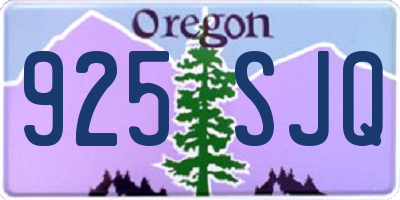 OR license plate 925SJQ