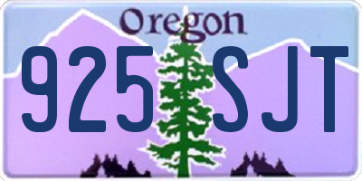 OR license plate 925SJT