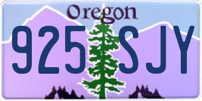 OR license plate 925SJY