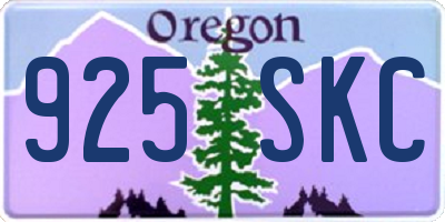 OR license plate 925SKC