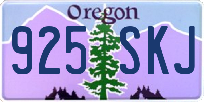 OR license plate 925SKJ