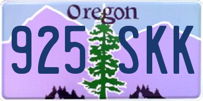 OR license plate 925SKK