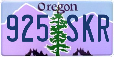OR license plate 925SKR