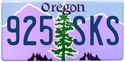 OR license plate 925SKS