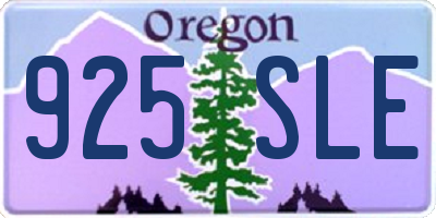 OR license plate 925SLE