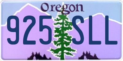 OR license plate 925SLL