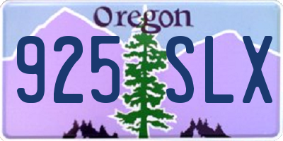 OR license plate 925SLX