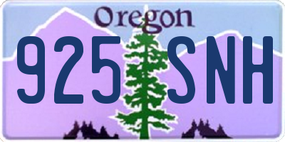 OR license plate 925SNH