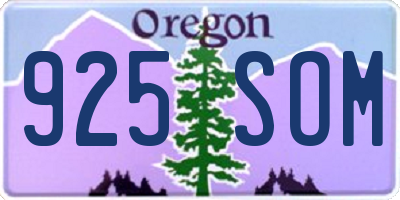 OR license plate 925SOM