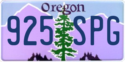 OR license plate 925SPG