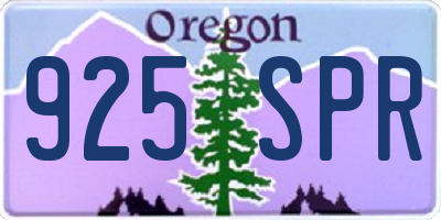 OR license plate 925SPR