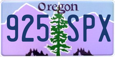 OR license plate 925SPX