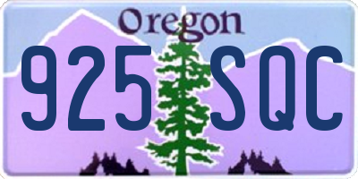 OR license plate 925SQC
