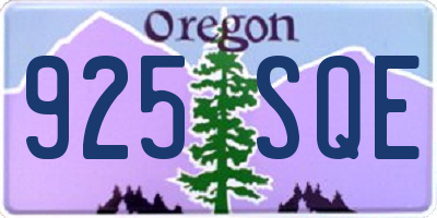 OR license plate 925SQE
