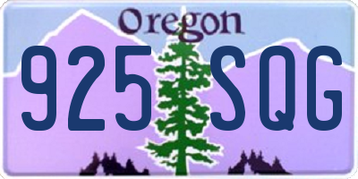 OR license plate 925SQG