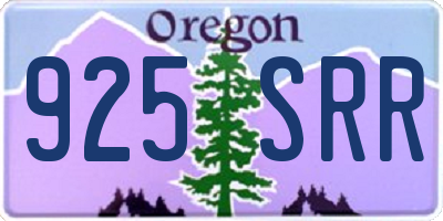 OR license plate 925SRR
