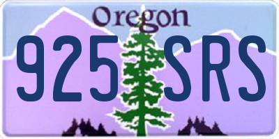 OR license plate 925SRS