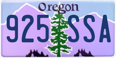 OR license plate 925SSA