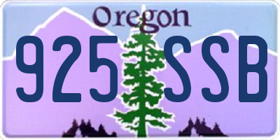 OR license plate 925SSB