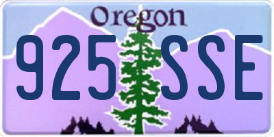 OR license plate 925SSE