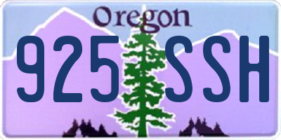 OR license plate 925SSH