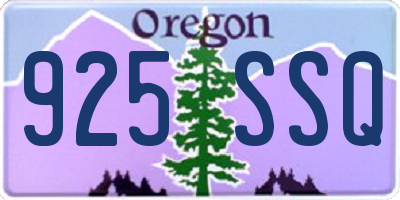 OR license plate 925SSQ