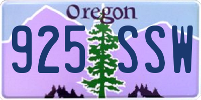 OR license plate 925SSW