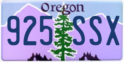 OR license plate 925SSX
