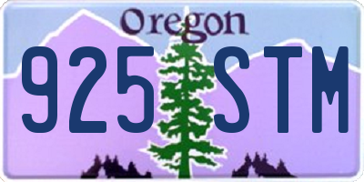 OR license plate 925STM