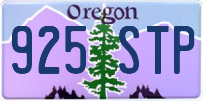 OR license plate 925STP