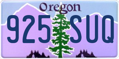 OR license plate 925SUQ