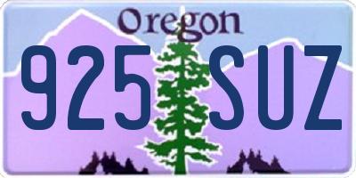 OR license plate 925SUZ