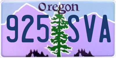 OR license plate 925SVA
